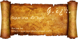 Gyurina Ábel névjegykártya