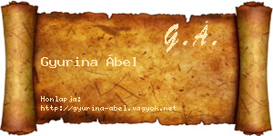 Gyurina Ábel névjegykártya