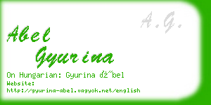 abel gyurina business card